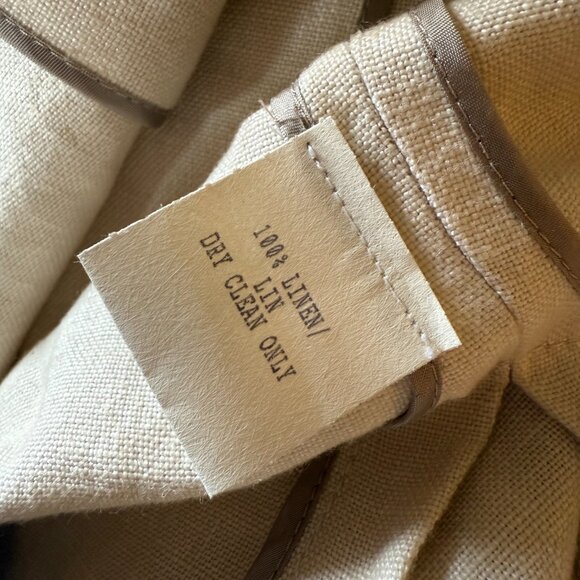 Lafayette 148 Cream Linen Button Front Jacket - Picture 4 of 5